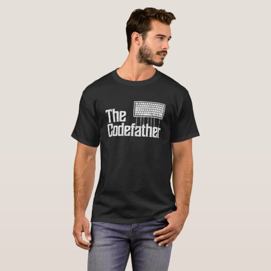 T-shirt Mens  Programmer Dad The Codefather Coder Father's (Devant entier)