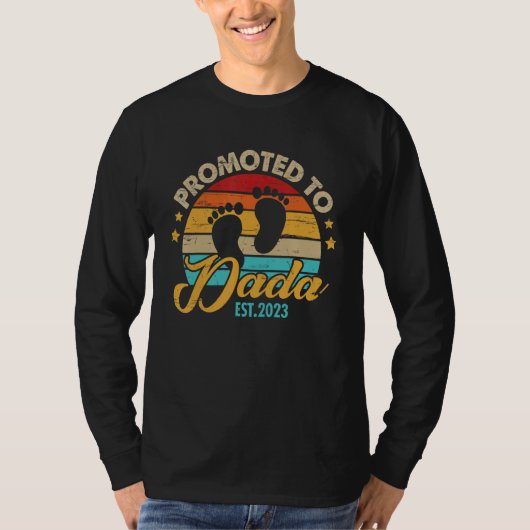 T-shirt Mens Promoted to Dada 2023 Father's Day First Tim (Devant)