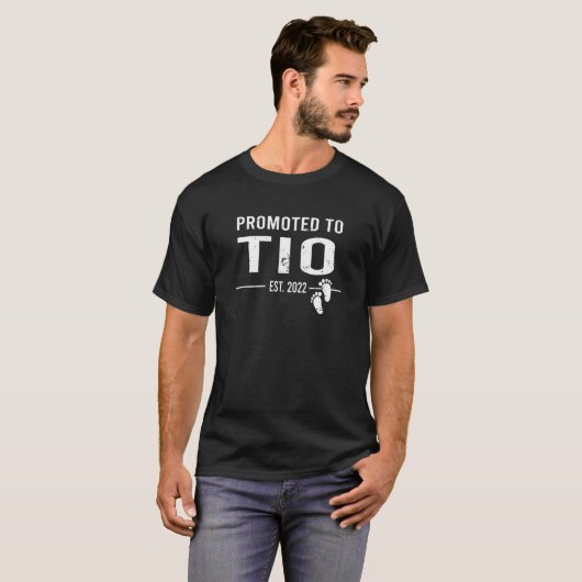 T-shirt Mens Promoted To Tio 2022 New First Time Going To (Devant entier)