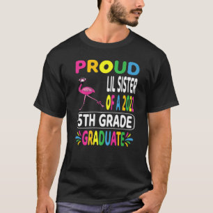 T-shirt Mens Proud Lil Sister Of 2022 5th Grade Flamingo &