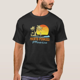 T-shirt Mens Puerto Penasco Palmiers couchés de soleil su