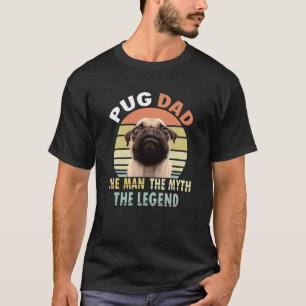 T-shirt Mens Pug Dad The Man The Myth The Legend