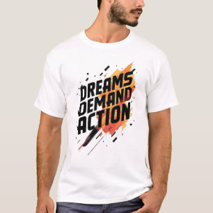 T-shirt Mens Raster Dreams Demande Action Retro Vintage