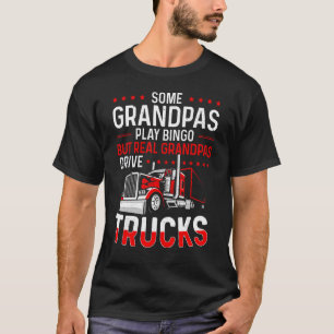 T-shirt Mens Real Grandpas Drive Trucs Truck Driver Gran