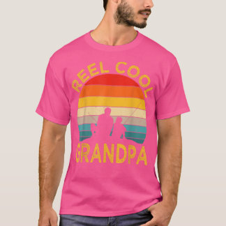T-shirt Mens Reel Cool Grand-père Pêche Papa Vintage Grand