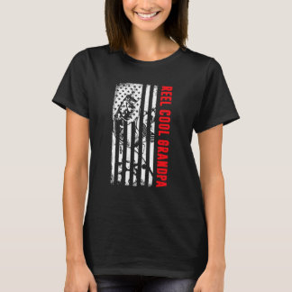 T-shirt Mens Reel Cool Grand-père Pêche Patriotique Améric
