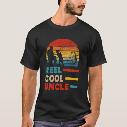 T-shirt Mens Reel Cool oncle Pêcheur papa père Day Gi (Devant)