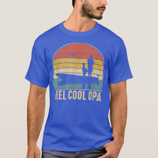 T-shirt Mens Reel Cool Opa FishingPoisson amusant Vintage 