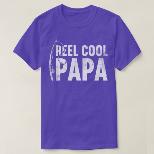 T-shirt Mens Reel Cool Papa Fête des pères Pêche papa Funn (Design devant)