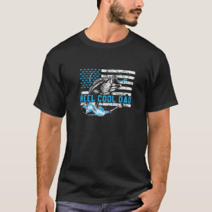 T-shirt Mens Reel Cool Papa Pêche Papa Fête des pères Fish