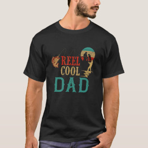 T-shirt Mens Reel Cool Papa Pêcheur Pêcheur Fête des pères
