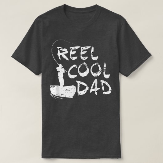 T-shirt Mens Reel Cool PapaFunny Pêche Papa 816  (Design devant)
