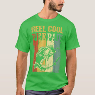 T-shirt Mens Reel Cool Peepaw Chemises de pêche, Fun Pères