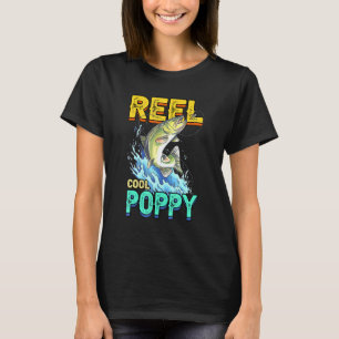 T-shirt Mens Reel Cool Poppy Pêcheur Pêche Famille Amour
