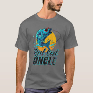 T-shirt Mens Reel Cool Uncle Pêche Lunettes de soleil Funn