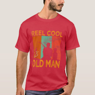 T-shirt Mens Reel Cool Vieux Homme Pêche Papa Vintage Gran