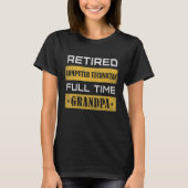 T-shirt Mens Retired Computer Technician Full Time Grandpa (Devant)