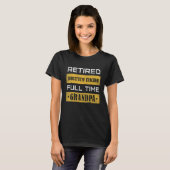 T-shirt Mens Retired Substitute Teacher Full Time Grandpa (Devant entier)