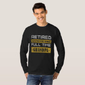 T-shirt Mens Retired Transportation Worker Full Time Grand (Devant entier)