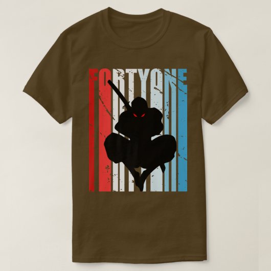 T-shirt Mens Retro 41e anniversaire pour Ninja Hommes Samu (Design devant)