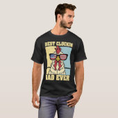 T-shirt Mens Retro Best Cluckin Dad Ever Chicken Dad Roost (Devant entier)