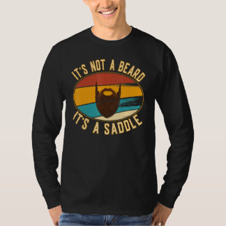 T-shirt Mens Rétro Ce N'Est Pas Une Barbe C'Est Une Selle