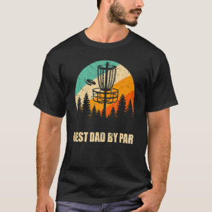 T-shirt Mens Retro Disque Golf Meilleur Papa Sunset Vintag