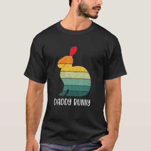 T-shirt Mens Retro Famille Bunny Pâques Hommes Papa Papa