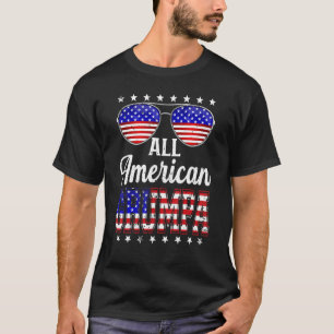 T-shirt Mens Retro Fête des pères All American Grumpa Us F