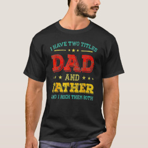 T-shirt Mens Retro J'Ai Deux Titres Farmer Et Papa Farmin