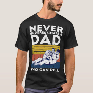 T-shirt Mens Retro Jiu Jitsu Papa BJJ Hommes Père Vintage