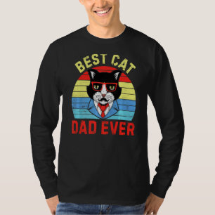 T-shirt Mens Retro Meilleur Chat Papa Jamais Chat Papa Pap