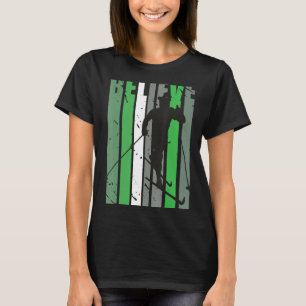 T-shirt Mens Retro Mens Cross Country Skier Cool Ma