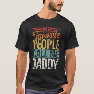 T-shirt Mens Retro Mes Gens Favoris M'Appelle Papa Fathe