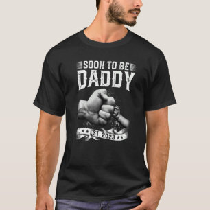 T-shirt Mens Retro Nouveau Papa Bientôt Être Papa 2023 Pèr