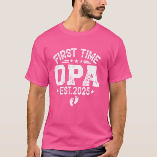 T-shirt Mens Retro Opa Est 2025 Promu À Opa (Devant)