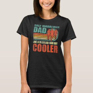 T-shirt Mens Retro Style Vintage Demi-Marathon Papa Père