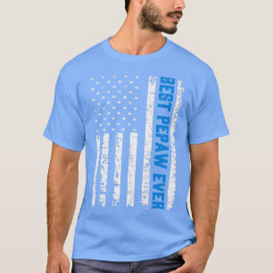 T-shirt Mens Retro US Best Pepaw Ever 4th of July Father