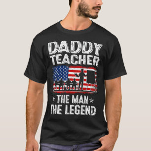T-shirt Mens Retro Us Drapeau Fête des pères Papa Professe
