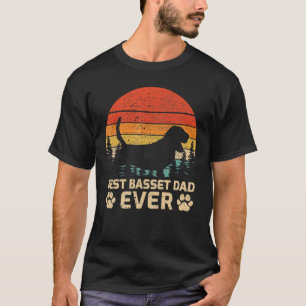 T-shirt Mens Retro Vintage Best Basset Papa Jamais père D