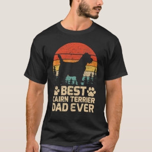 T-shirt Mens Retro Vintage Best Cairn Terrier Papa Jamais