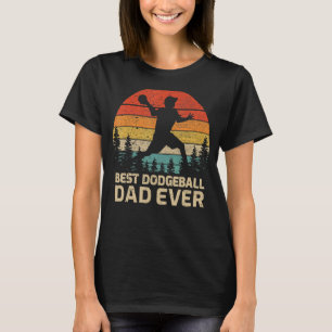 T-shirt Mens Retro Vintage Best Dodgeball Papa Ever Père