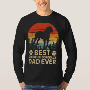 T-shirt Mens Retro Vintage Best Dogue De Bordeaux Papa Jam