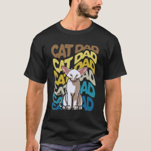 T-shirt Mens Retro Vintage Chat Oriental Shorthair Chat Pa