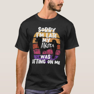 T-shirt Mens Retro Vintage - Désolé je suis en retard mon
