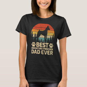 T-shirt Mens Retro Vintage Meilleur Miniature Pinscher Pap