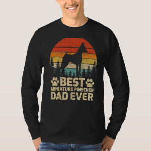 T-shirt Mens Retro Vintage Meilleur Miniature Pinscher Pap