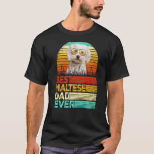 T-shirt Mens Retro Vintage meilleur père maltais jamais pè