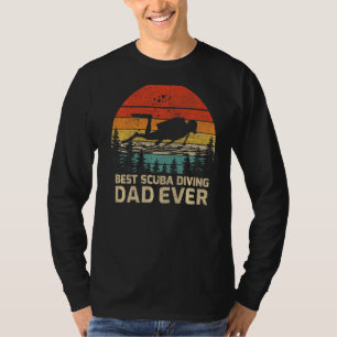 T-shirt Mens Retro Vintage Meilleur Plongée de plongée Pap