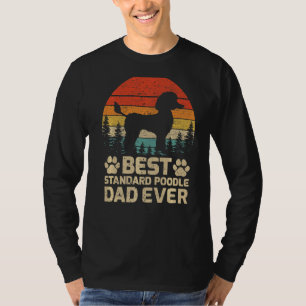T-shirt Mens Retro Vintage meilleur standard Poodle Papa J